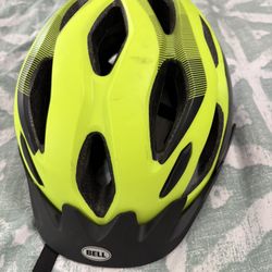 Bell Sports black and yellow bike helmet 