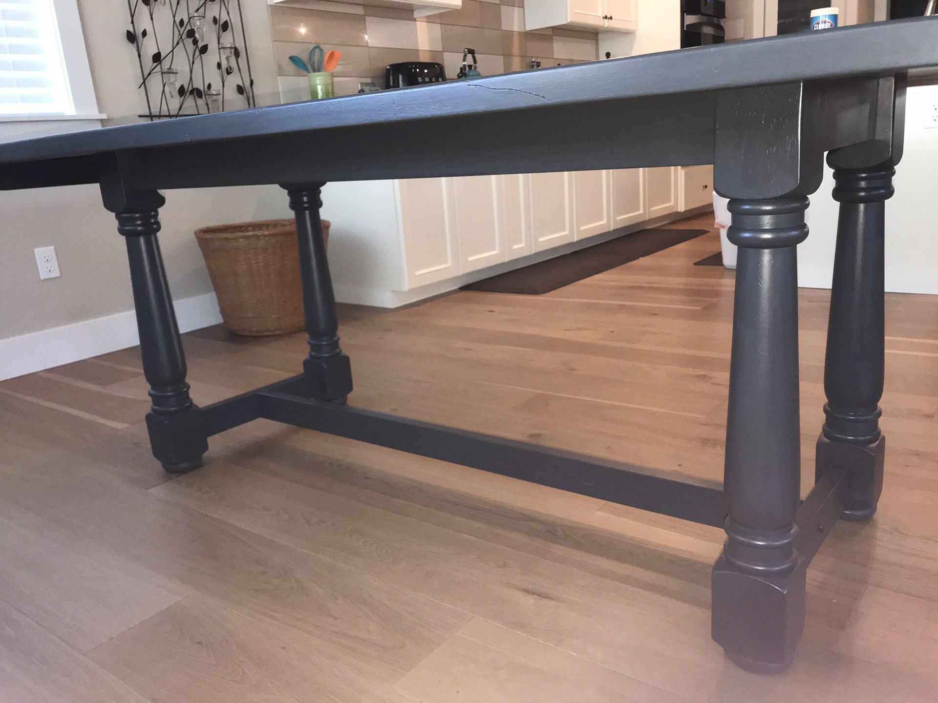Navy blue dining table