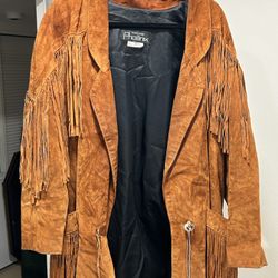 Fringe Suede Jacket (L) 