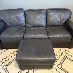 Creative Leather Set - Sleeper sofa, Ottoman, and Chair Set