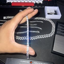 5mm VVS Moissanite Tennis Bracelets Diamond Tester Approved!!🔥✨💎💧