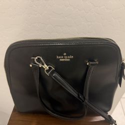 Kate Spade Black Leather Satchel / Crossbody – Great Condition