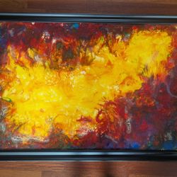 Large Framed Plexiglass Art