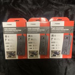 USB Charger Extension Cords/Power Strips- BRAND NEW NEVER OPENED