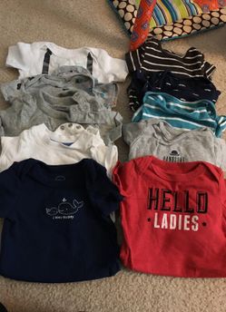 10 onesies 0-3 months