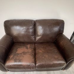 Brown Leather Couch