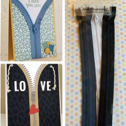 3 Pack Card Making/Scrapbook Zippers