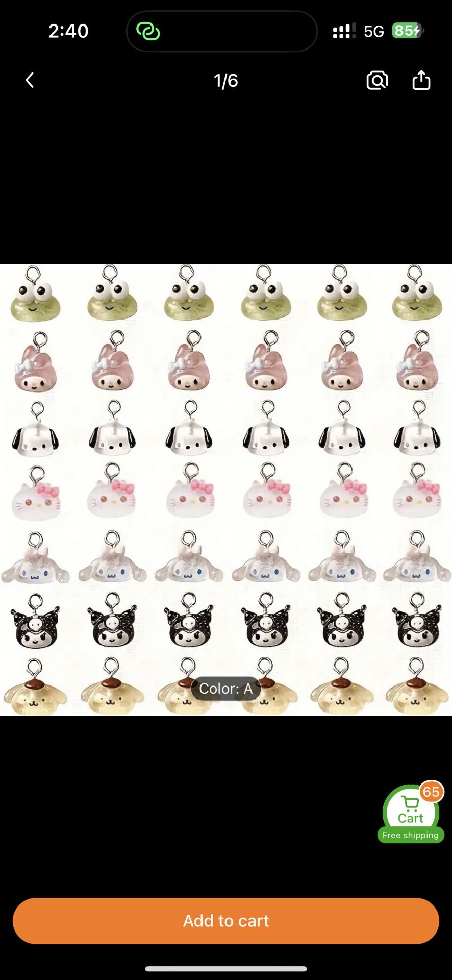 Cute Cartoon Resin Pendant Anime Style Charms For DIY Bracelets Necklace Keychain Jewelry Making, 3D Mini Charms Pendant Ornament