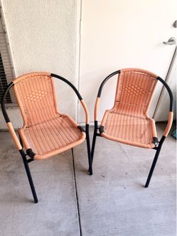 Flesh color Stackable Metal Chairs