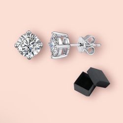 Brand New 1ct Each Size Moissanite Earring