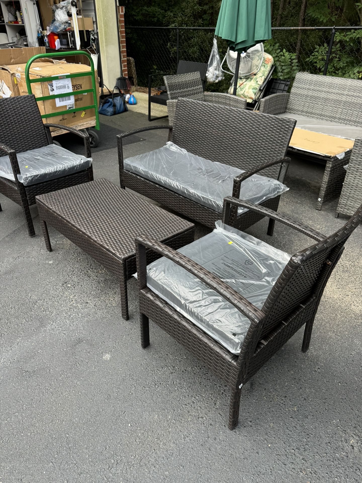 OUTDOOR PATIO SET OF 4 PIECES