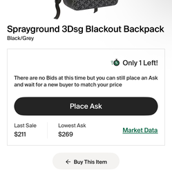 Sprayground 3Dsg Blackout Backpack