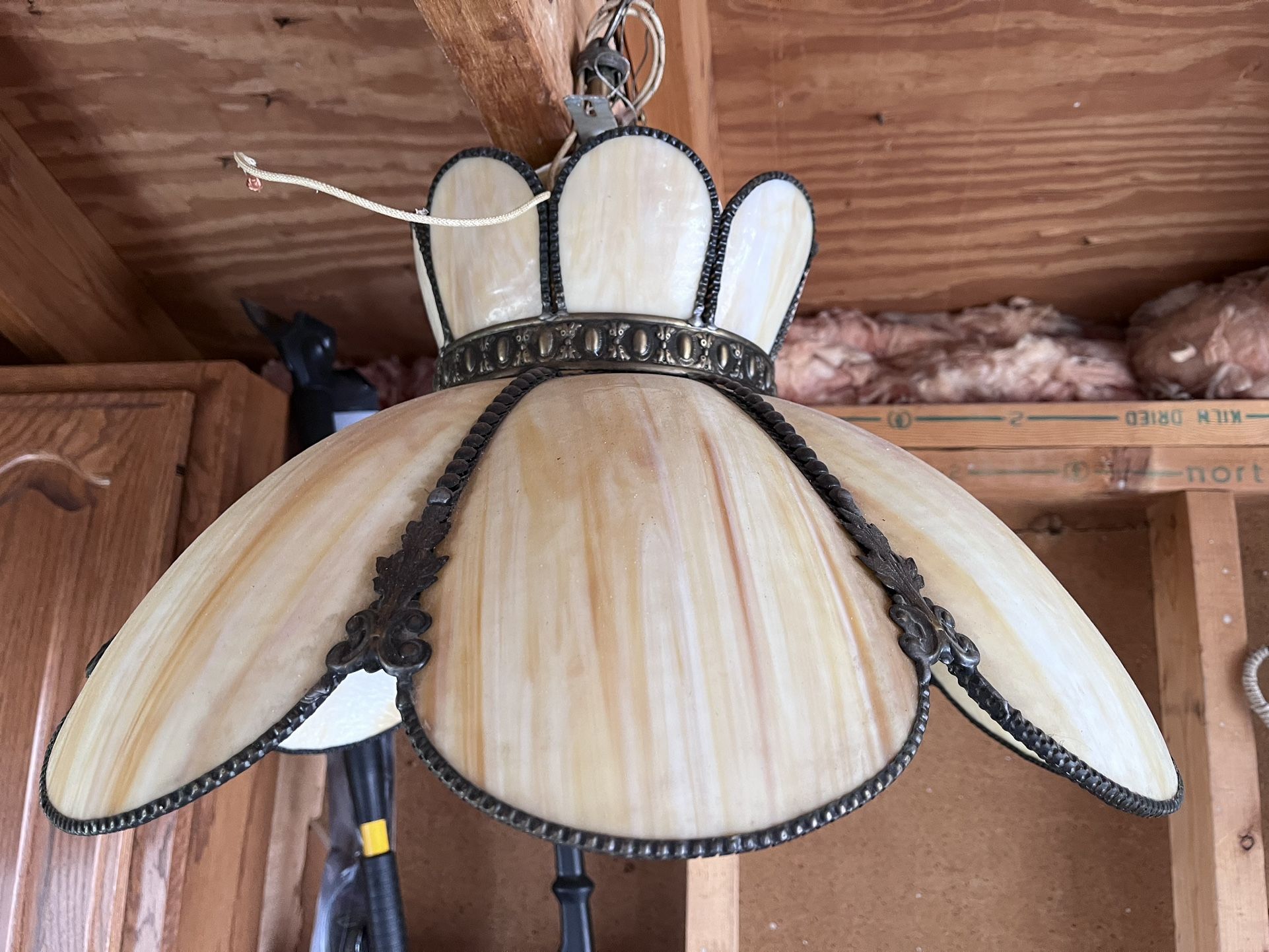 Vintage mother-of-pearl ceiling lamp
