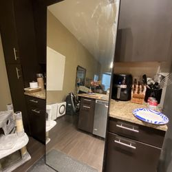 IKEA HOVET Large Black Hanging or Standing Mirror 6 Feet 5 Inches