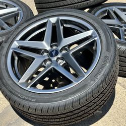 19" Graphite Grey 2024 Ford Mustang GT Wheels Continental All Season 255/40R19