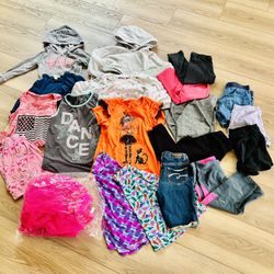 Lots of Girls Clothes (Bundle / Lot) - All For $5!! Shirts, Skirts, Pants, Capri, Shorts, Cropped Hoodie / Hooded Sweatshirt & Jacket