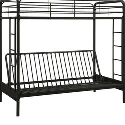 Metal Twin Bed Over Futon   Bunk Bed