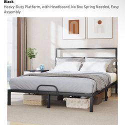 Fully Assembled Metal Bed Frame (Full Size), Barely Used 3 Weeks