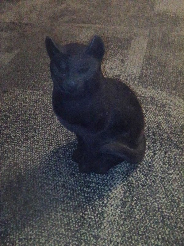 ANTIQUE 13 IN TALL BLACK CAT RARE
