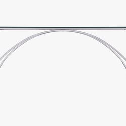 Chrome Glass And Metal Rectangular Coffee Table