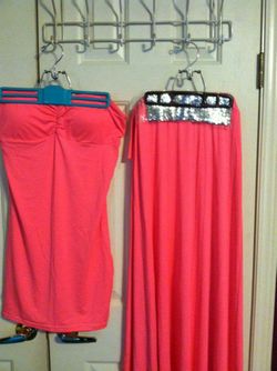 Pink dress can be worn several ways.