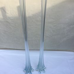 Eight Glass Eiffel Centerpieces 