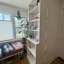 White Wood Bookshelf Bookcase Shelf