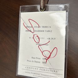 Century furniture chair side table