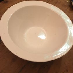 Large White Ceramic Serving Bowl 