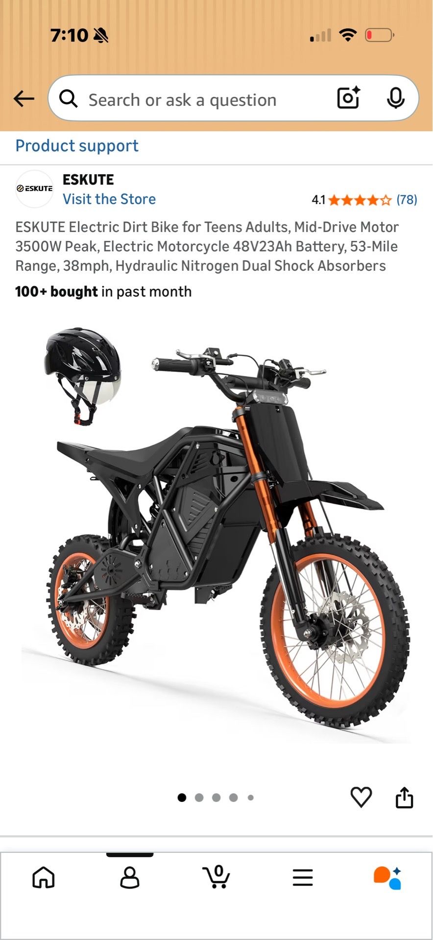 E-motorcycle Throttle only