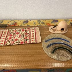 Various Decor- Ceramic Incense Burners & Decorative Plate