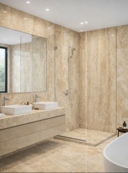 🎯🎯🎯 24x48 Gloss Veins  Rectified Porcelain Travertine Tile