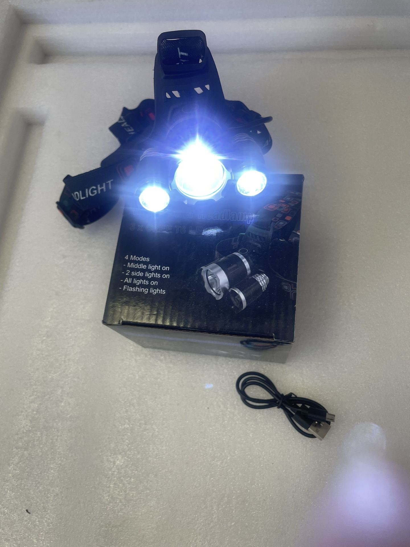 Rechargeable LED Head Torch Lamp Headlamp Headlight Flashlight Lamp