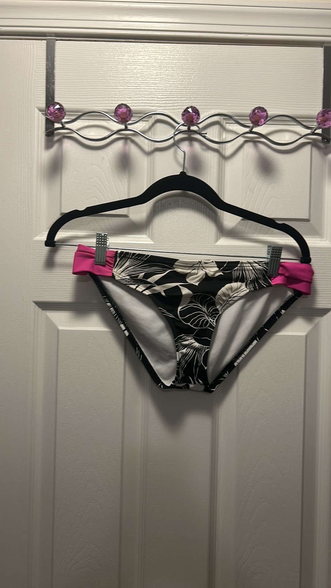 Black Floral Bikini Bottom