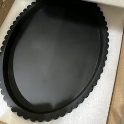 Oval Tray for Coffee Table Decor, 15" Concrete Tray, Table Centerpieces Decorative Trays for Home Decor, Modern Decorative Trays for Coffee Tables, Ce