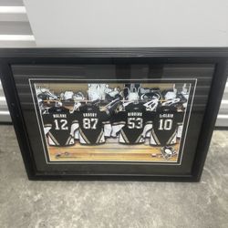 Framed Pittsburgh Penguins Locker Room Print w/ Sidney Crosby – $40