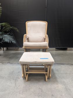 Delta Wood Nursery Glider with Ottoman