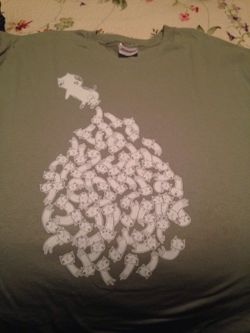 Crazy cat lady tee shirt. Promote spay and neuter.