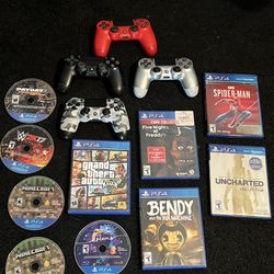 PS4 Games And Controllers “ 10 Games 4 Controllers “