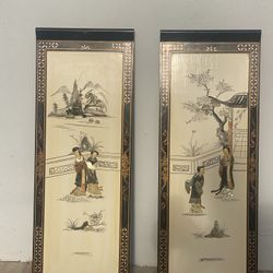 Japanese Framed Art - 2 Pieces