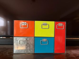 Metal Desktop Organizer with Drawers