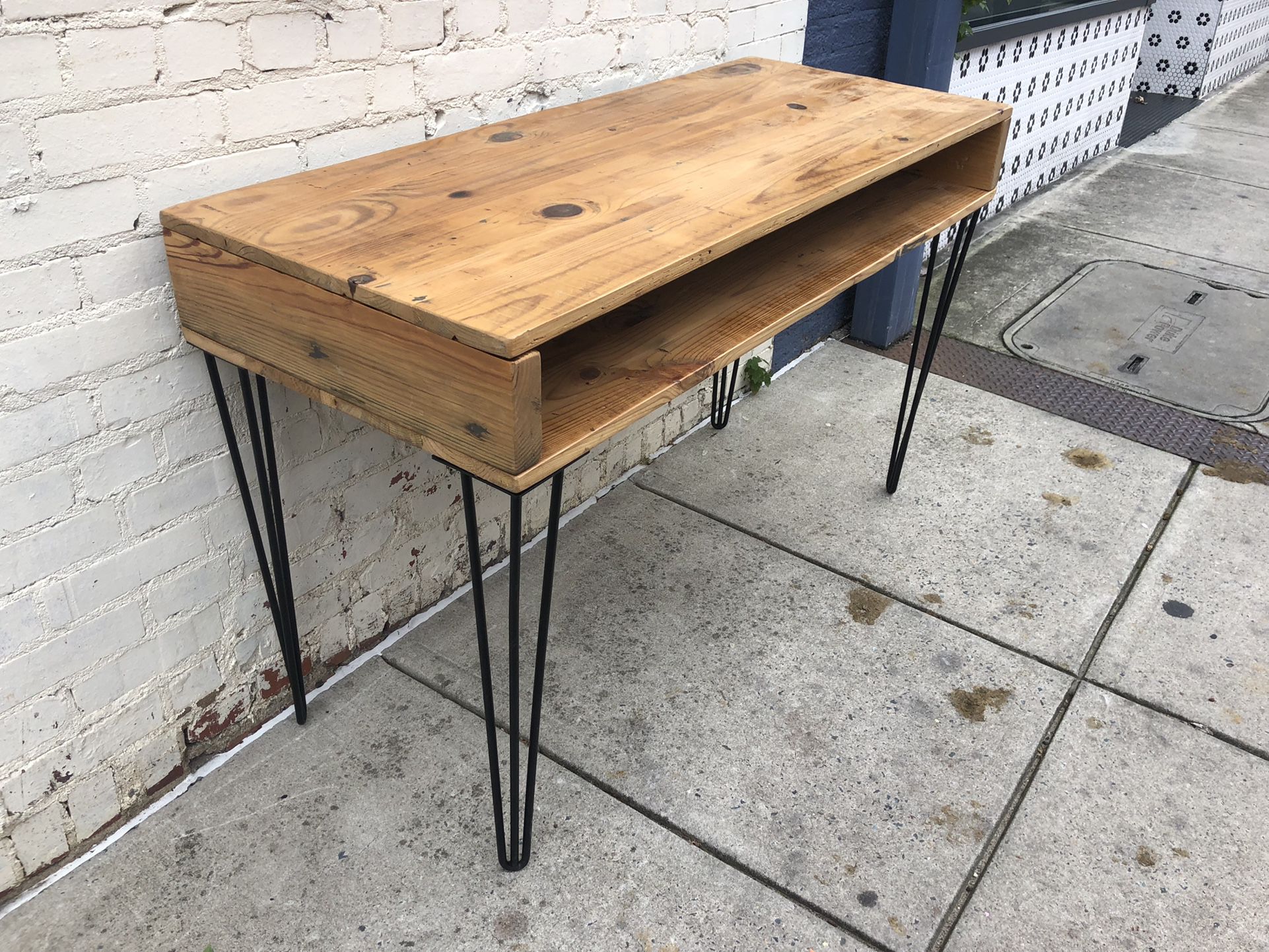 Small desk made from reclaimed wood