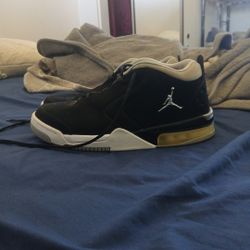 Nike Air Jordan Big Fund in the black, metallic silver, and white colorway. 