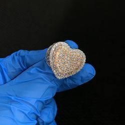 925 Silver Moissanite Diamond Ring 