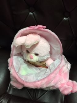 Little Girls Pink Plush Stuffed Backpack