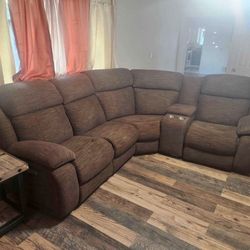 Stanton Sectional Couch & Matching Chair and a Half Recliner 