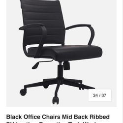 Black Office Chairs All 8 Of Them For $350