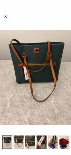 Dooney & Bourke Green Leather Tote Bag
