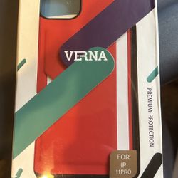 Wts; iPhone 11 “VERNA” red case with business card pocket