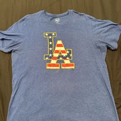 47 Los Angeles Dodgers American Flag Logo Shirt — Extra Large XL